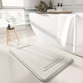 thumbnail image 1 of Bath Mat Bathroom Rug Absorbent Non-Slip Washable Shower Floor Mats Small Carpet 16x24 Inch,White, 1 of 8