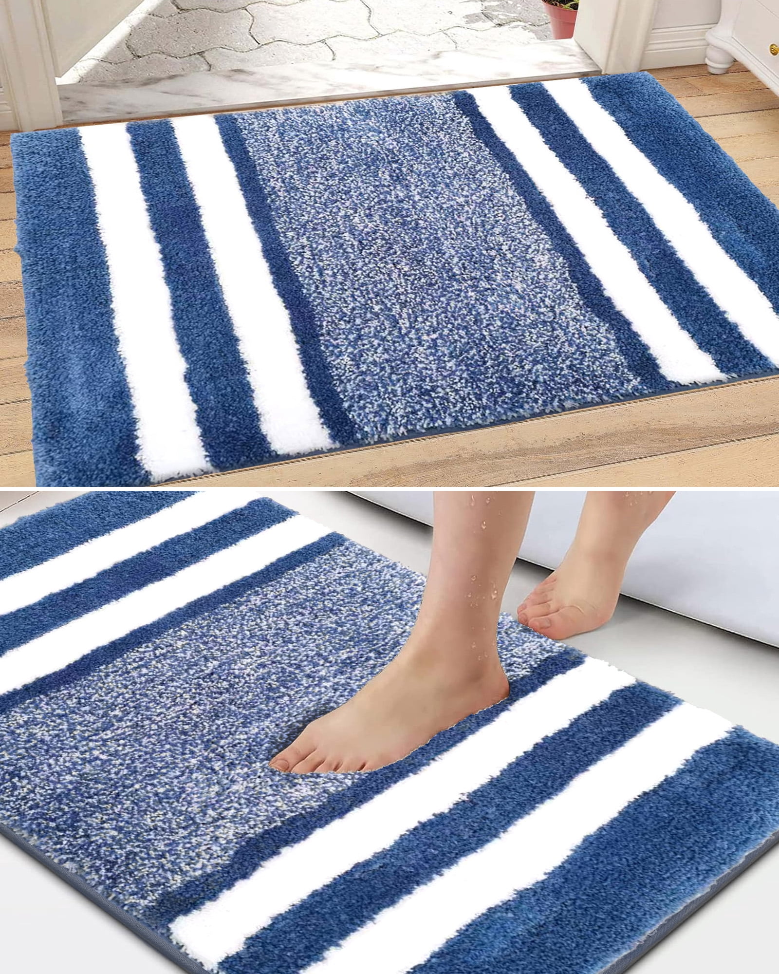 Bath Mat Bathroom Rug, Yamaziot 20"x32" Doormat, Non Slip Absorbent ...