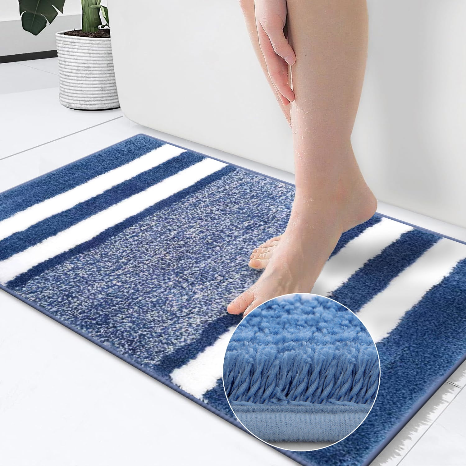 Bathroom Rug, Yamaziot 20"x32" Bath Mat, Non Slip Absorbent Quick Dry ...