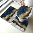 thumbnail image 1 of Bath Mat for Bathroom Rugs Navy Blue Marble Gold Abstract Sets 3 Piece Shower Mats Memory Foam Non Slip Toilet Tub Floor Rug Soft Thick Light Luxury Absorbent Washable for Home Hotel Decor, 1 of 6