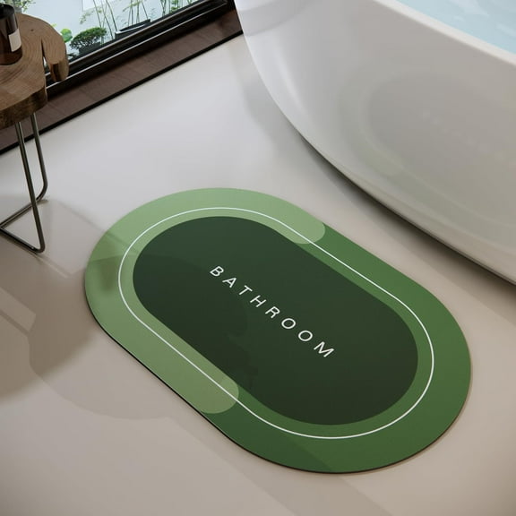 Bath Mat, Bathroom Rugs Super Absorbent Shower Mats Quick Dry Thin Rubber Mats for Bathroom Floor Fit Under Door Bath Mat for Bathroom Non Slip, Shower Rug for Bathtub, Shower (17"x27.6", Grey)