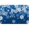 thumbnail image 1 of Bath Mat for Bathroom Snowflake Blue Winter Christmas Rugs Shower Mats Memory Foam Rug Non Slip Floor Small Carpet Soft Light Absorbent Washable for Home Hotel Decor 15.7 X 23.6 inch, 1 of 6