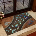 Bath Mat Brown Puppy Paws Dog Doormat NonSlip Absorbent Resist Dirt