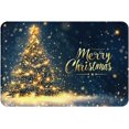 thumbnail image 1 of Bath Mat Christmas Tree Snowflake Xmas Bathroom Rug Shower Mat Non Slip Absorbent Quick Dry Memory Foam Washable Soft Floor Carpet Bath Rug for Small Bathroom Tub Sink Hotel 15.7 x 23.6 inch, 1 of 6