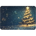 thumbnail image 1 of Bath Mat Christmas Tree Star Xmas Bathroom Rug Non Slip for Shower Soft Memory Foam 15.7 x 23.6 Inch Small Carpet Floor Runner Washable, 1 of 6