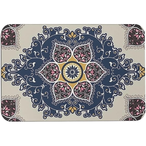 Bath Mat Color Boho Art Ethnic Style Indoor Outdoor Doormat Durable Welcome Front Door Mats Entryway Rugs Non-Slip Floor Mat Entrance Rugs Bath Rug Kitchen Rugs 16 x 24 in