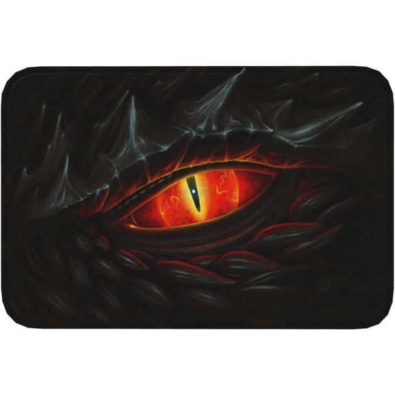 Bath Mat Cool Dinosaur Dragon Monster Eye Home Decor Durable Welcome Front Door Mats Entryway Rugs Non-Slip Floor Mat Entrance Rugs Bath Rug Kitchen Rugs 24 x16 Inch