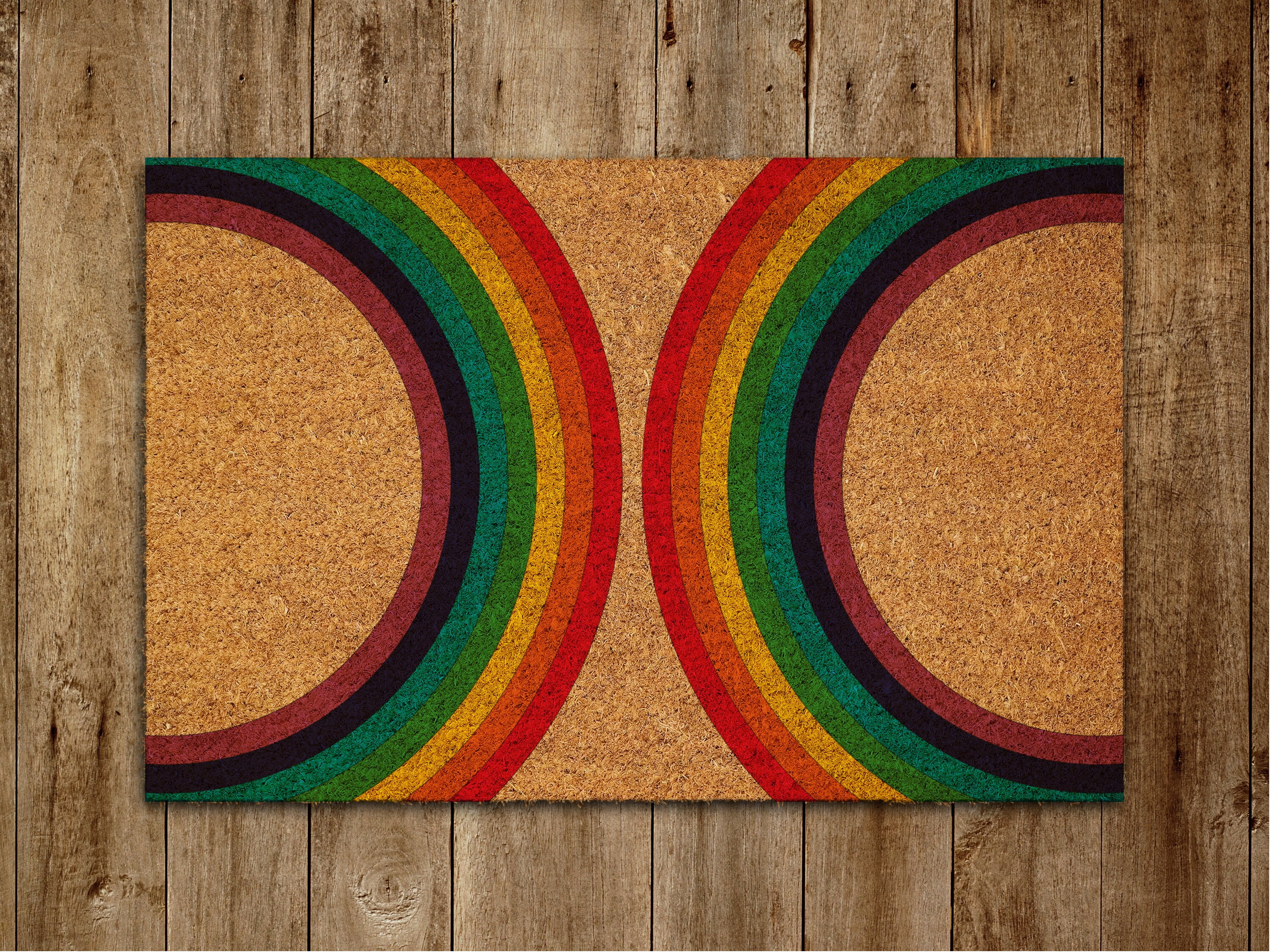 Bath Mat Couple Rainbow Door Mat, Rainbow Door Mats, Couple Funny