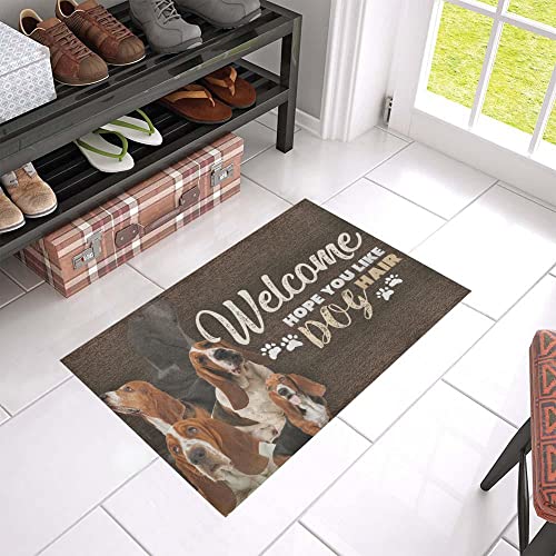 Bath Mat Cute Flannel Bathmat Basset Hound's Hair Doormat Mats