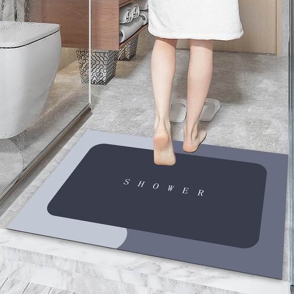 Bath Mat Diatomaceous Earth Bath Mat Diatomaceous Earth Shower Mat Non-Slip Minimalism Bathroom Floor Mat Natural Super Absorbent Easy To Clean Home Decor