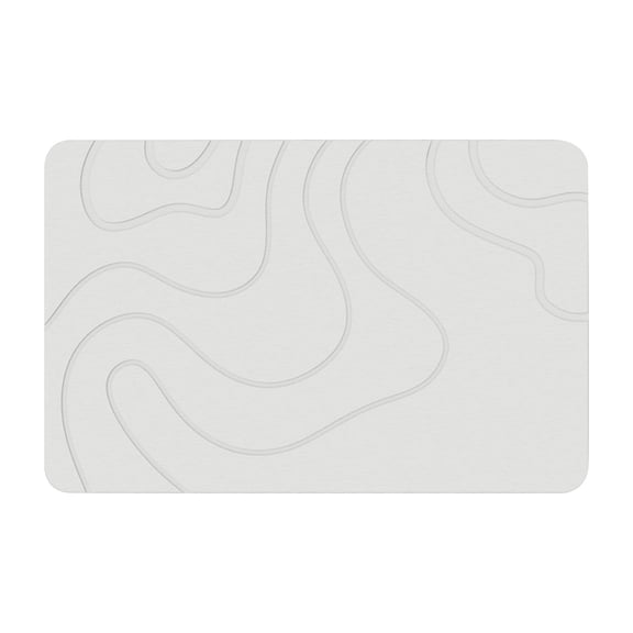 Bath Mat Diatomaceous Earth Shower Mat Non-Slip Super Absorbent Diatomite Stone Mats for Bathroom Floor Quick-Drying Easy to Clean(15.4"*23.6",White)