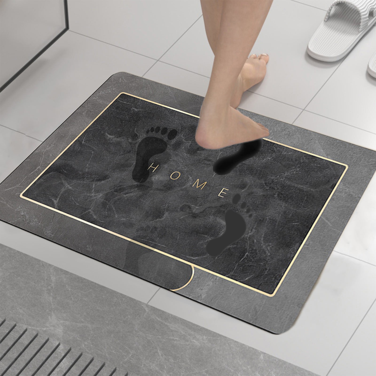 Bath Mat, Diatomaceous Shower Mat,Bathroom Kitchen Mats, NonSlip Super