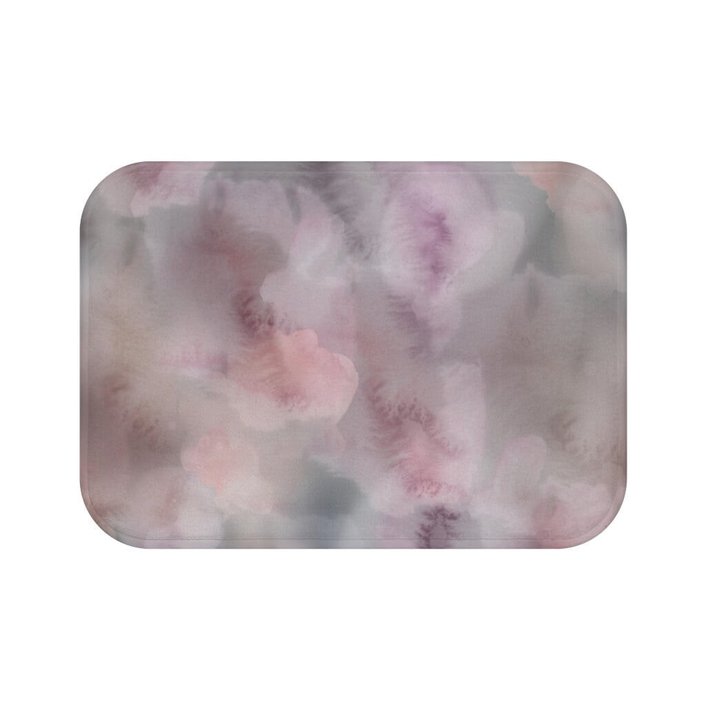 Bath Mat，Door Mat，Boho Chic Bath Mat ，Floral，Blush Pink Beige