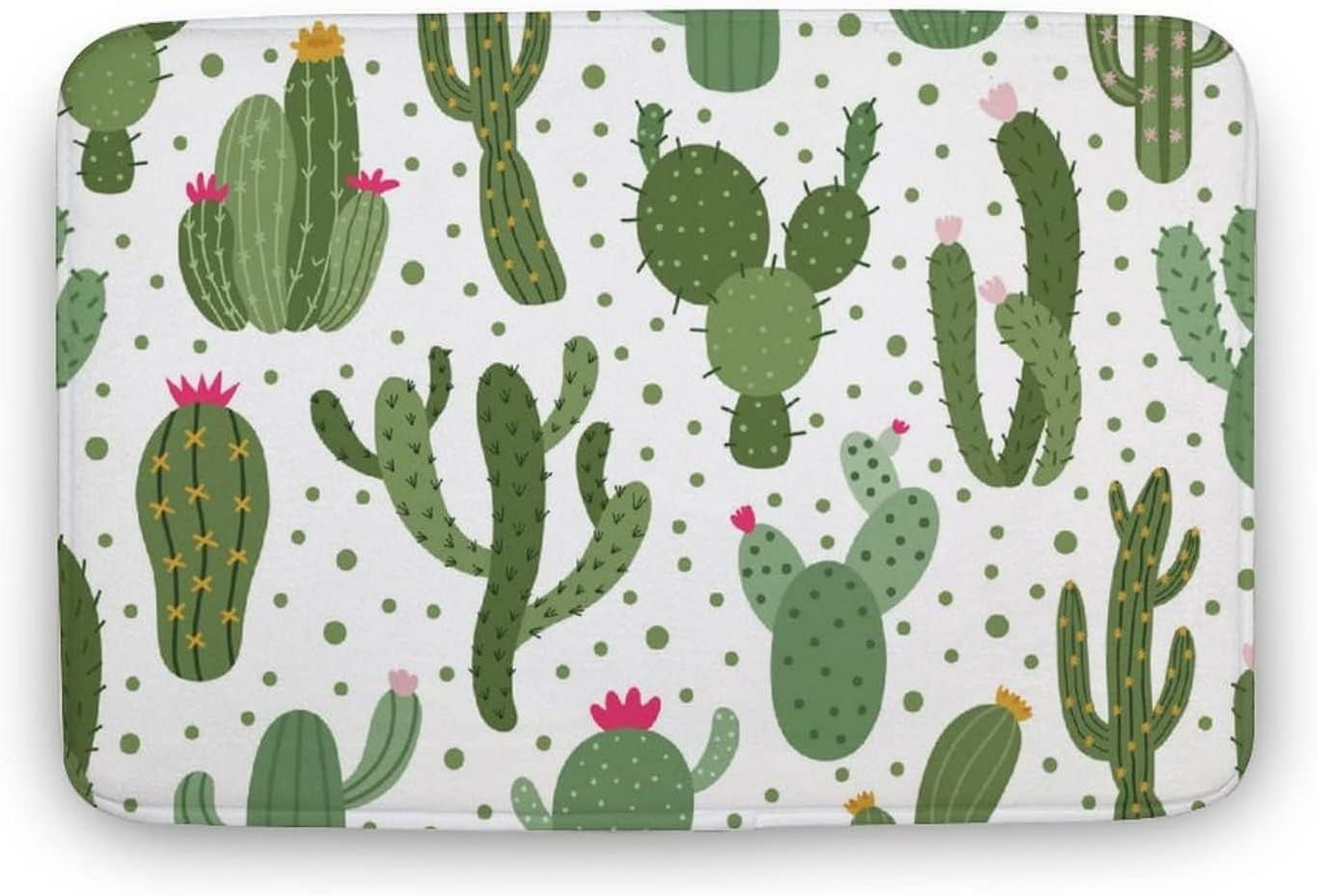 Bath Mat Funny Bathroom Doormats, Cactus Flower Entrance Doormats