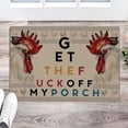 thumbnail image 1 of Bath Mat Get The F Off My Funny Chicken Indoor Outdoor Doormat Durable Welcome Front Door Mats Entryway Rugs Non-Slip Floor Mat Entrance Rugs Bath Rug Kitchen Rugs 36 x 24 in, 1 of 5