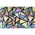 thumbnail image 1 of Bath Mat Iridescent Bright Triangles Doormat Floor Mat Washable Shower Rug Non-Slip Soft Bath Rugs Carpet for in Front of Bathtub Shower Room Rubber Bath Floor Rugs 16x24 Inch, 1 of 5