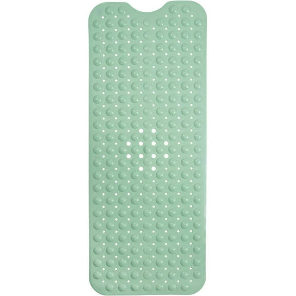 Bath Mat - Large Non Slip Bathtub & Shower Mat - Extra Long 40 x 16 Inch Bathroom Mats for Tub Nonslip Anti Slip Bathmats (40x16 Aqua Green 1-Pack)