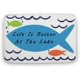 Bath Mat Life is Better at The Lake Fish Funny Doormat Door Mat Rug