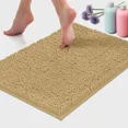 thumbnail image 1 of Bath Mat By LuxUrux-Extra-Soft Plush Bath Shower Bathroom Rug,1'' Chenille Microfiber Material, Super Absorbent Shaggy Bath Rug. Machine Wash & Dry ( 16 x 24, Beige), 1 of 8