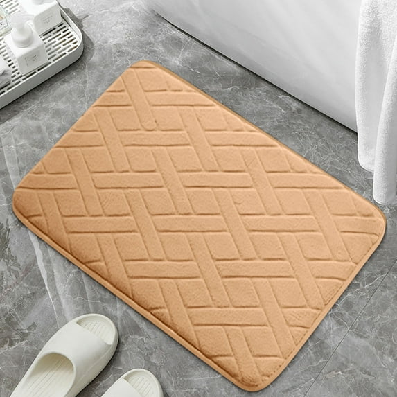 Bath Mat, Memory Foam Non-Slip Floor Mat, Super Absorbent Quick Dry Bathroom Rug, Soft Kitchen Carpet for Bathroom Kitchen, 19.7x31.5 Inch
