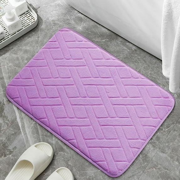 Bath Mat, Memory Foam Non-Slip Floor Mat, Super Absorbent Quick Dry Bathroom Rug, Soft Kitchen Carpet for Bathroom Kitchen, 19.7x31.5 Inch