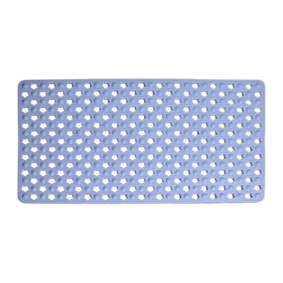 Bath Mat Non Slip Shower Mat with Suction Cups Drains Holes Waterproof Bathroom Safety Mat for Tub and Shower, 14.57x28.35 Inches, Easy Dry, Modern Design