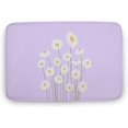 Bath Mat Purple Daisy Absorbent Durable Doormat Entrance Vintage Cute