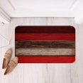 Bath Mat Red Wooden Barn Floor Plush Mats Bathmat Decor Small Area Rug