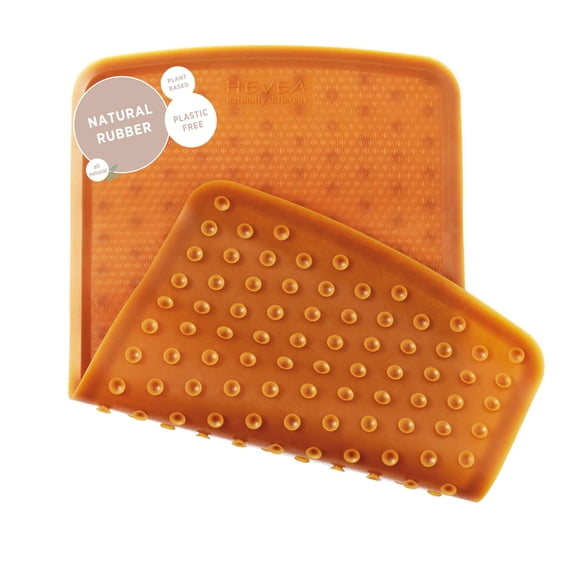 & Bath Mat - Rubber Non Slip Bathtub For Upcycled Design Safe Sustainable Bathroom (natural)