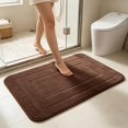 thumbnail image 1 of Bath Mat Rug 24x16, Ultra Soft, Non-Slip and Absorbent Bathroom Rugs, Machine Wash Dry, Comfortable Bath Carpet for Bathroom Floor, Tub and Shower, Brown, 1 of 7