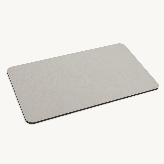 Bath Mat Rug, Rubber Non-Slip Quick Dry Absorbent Thin Bathroom Rugs Fit Under Door Bathroom Floor Mats-Shower Rug for in Front of Bathtub, Sink, Shower Room (Light Grey)