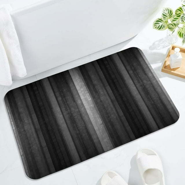 Bath Mat Rug Super Absorbent Quick Dry Thin Bathroom Rugs Fit Under