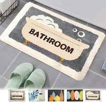 Bath Mat Rugs, Super Absorbent Floor Mat, Water Absorption and Quick Drying, Non Slip Carpet for Bathroom Entrance Door, Soft Comfortable, Shower Rug with Rubber Backing
