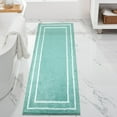 thumbnail image 1 of Bath Mat Runner, Comfortable Microfiber Bath Runner Rug, Absorbent Anti Skid Washable Long Bathroom Mat, Modern Geometric Mint Green Bath Rugs for Toilet Bathtub Laundry, 20x59 inch, 1 of 6
