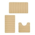 thumbnail image 1 of Bath Mat Set 3-Piece Non-Slip Absorbent Bathroom Rugs with Memory Foam Soft Comfortable Water Absorption Machine Washable Quick Dry for Bathroom Toilet Floor Modern Home Decor, 1 of 8