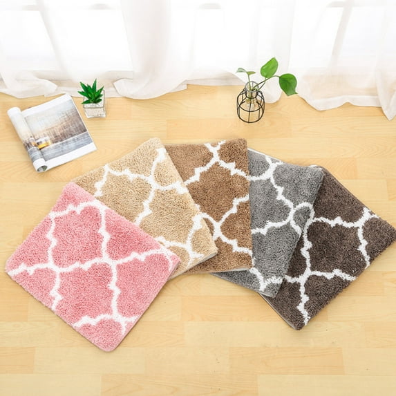 Bath Mat Set, Non-Slip Absorbent Bath Mat, Machine Washable Polyester Microfiber Floor Rug for Bathroom Entrance Barh Mat | Brown KTFgvq