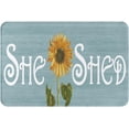 thumbnail image 1 of Bath Mat She Shed Sunflower Indoor Outdoor Doormat Durable Welcome Front Door Mats Entryway Rugs Non-Slip Floor Mat Entrance Rugs Bath Rug Kitchen Rugs 24 x 36 in, 1 of 5