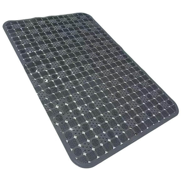 Bath Mat Shower Mat Non Slip, for Inside Shower Bathroom, Waterproof Plastic Bathroom Rug with Massage Dots (Gray)