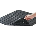thumbnail image 1 of Bath Mat for Shower: Soft Silicone 21X21 Inch Bathtub Mat Non Slip with Suction Cups Bath Mat for Tub for Bathroom for Kids Elderly Extra Large Shower matt Machine Washable - Black, 1 of 5