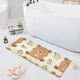 thumbnail image 1 of Bath Mat Soft Plush Non-Slip Absorbent Bathroom Rugs 39"x20" Cartoon Bear and Leaf, 1 of 8