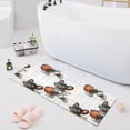 thumbnail image 1 of Bath Mat Soft Plush Non-Slip Absorbent Bathroom Rugs 39"x20" Cartoon Bulldog Playing Basketball, 1 of 8