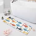 thumbnail image 1 of Bath Mat Soft Plush Non-Slip Absorbent Bathroom Rugs 39"x20" Cartoon Fishes Swimming, 1 of 8