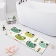thumbnail image 1 of Bath Mat Soft Plush Non-Slip Absorbent Bathroom Rugs 39"x20" Cute Frog Head and Rainbow, 1 of 8