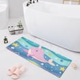 thumbnail image 1 of Bath Mat Soft Plush Non-Slip Absorbent Bathroom Rugs 39"x20" Cute Narwhal Whale, 1 of 8
