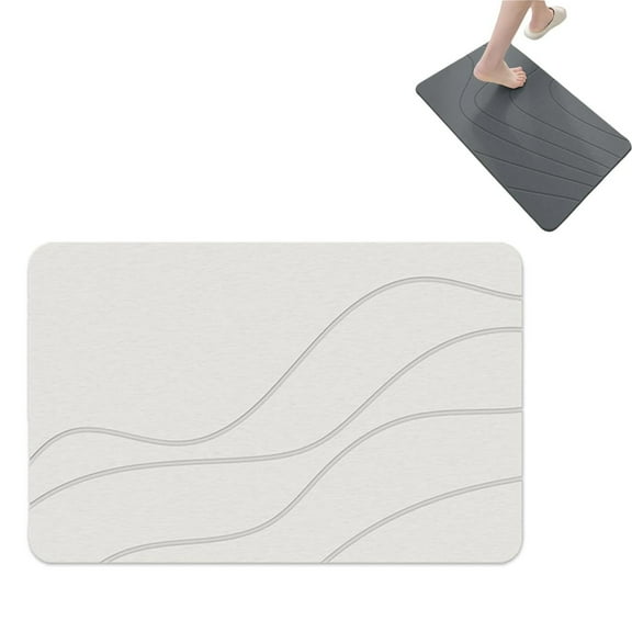 Bath Mat Stone Bath Mat Diatomaceous Earth Quick Drying Shower Mats Water Absorbing Rug Outside Shower Diatomaceous Earth Stone Material Carpet Easy To Use