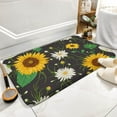 Bath Mat Sunflower Floor Plush Mats Bathmat Decor Small Area Rug Carpet