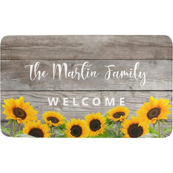 Bath Mat Sunflower Indoor Outdoor Entrance Door Mat Non-Slip Bath Rug Bathmat Decor Small Area Rug Carpet Kitchen Door Mats Floor Mats Home Decor 20 x32 Inch