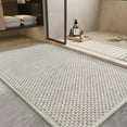 thumbnail image 1 of Bath Mat-Super Absorbent Chenille Bathroom Mats-Rubber Backed Bath Mats for Bathroom Non Slip, Easy Clean Bathroom Rugs Front of Bathtub,Shower Room,Sink-24×36, Beige&Cream, 1 of 6