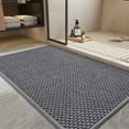 thumbnail image 1 of Bath Mat-Super Absorbent Chenille Bathroom Mats-Rubber Backed Bath Mats for Bathroom Non Slip, Easy Clean Bathroom Rugs Front of Bathtub,Shower Room,Sink-24×36, Grey&Darkgrey, 1 of 12