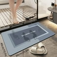 thumbnail image 1 of Bath Mat Super Absorbent Quick Drying Non Slip Rubber Backing Washable Bathroom Floor Mat - Shower Rug for In Front of Tub, Laundry Room, Kitchen, Pet Feeding Area, 16x24 Inch, 1 Pack, 1 of 7